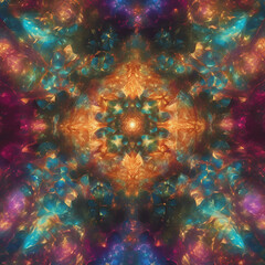 Obraz na płótnie Canvas Radiant Rhythms Of Nebula : Mesmerizing Colourful Shapes Dance Amidst a Symphony of Lights