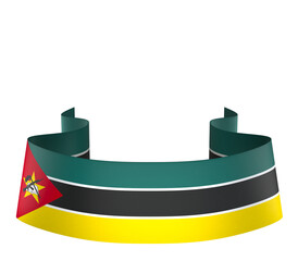Mozambique flag element design national independence day banner ribbon png
