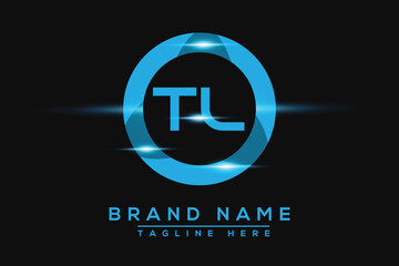 TL Blue logo Design. Vector logo design for business.