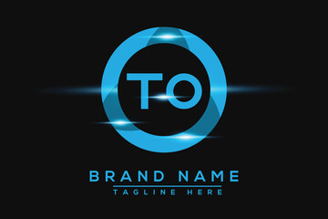 TO Blue logo Design. Vector logo design for business.