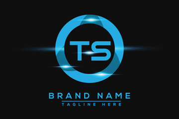 TS Blue logo Design. Vector logo design for business.