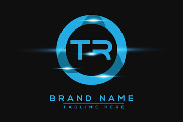 TR Blue logo Design. Vector logo design for business.