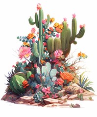 Immerse Yourself in a Whimsical Universe: Nature's Quirky Side Unveiled with Vibrant Succulent Plants and Fantasy