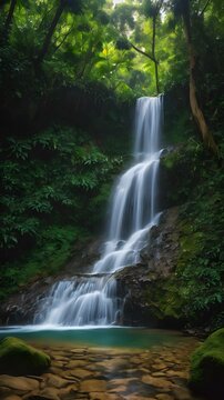 waterfall in the forest © Sarwono