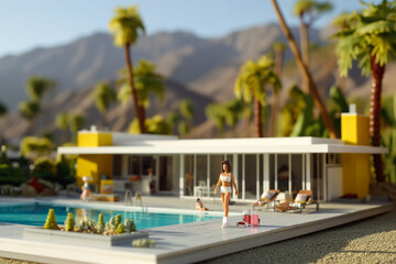 model bricks mansion, Palm Springs