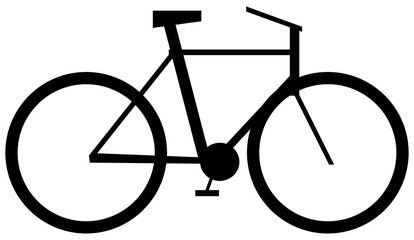 A PNG symbol with transparent background, from a series of outdoor lifestyle and camping graphics.   bicycle