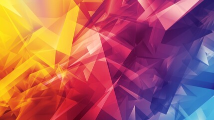 abstract colorful background with geometrical triangles glass semi transparent shapes. texture wallpaper background. 