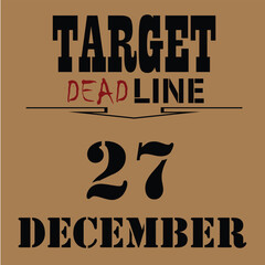 target deadline day december 27th