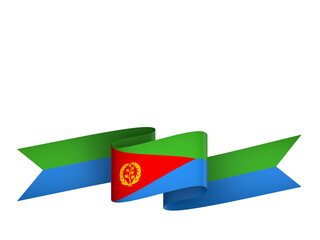 Eritrea flag element design national independence day banner ribbon png
