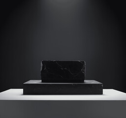 3d render of a modern marble podium