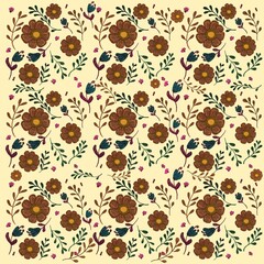 Fototapeta premium seamless pattern with flowers 