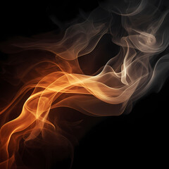 Abstract smoke patterns against a dark background. 