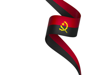 Angola flag element design national independence day banner ribbon png
