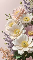 Fototapeta na wymiar Pastel color flowers