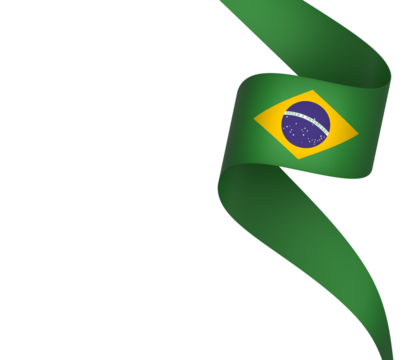 Brazil flag element design national independence day banner ribbon png
