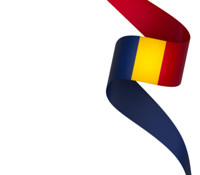 Chad flag element design national independence day banner ribbon png
