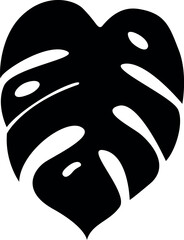 Abstract Hand-Drawn Monstera Leaf  Vector Illustration