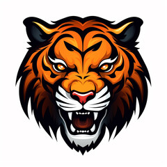 Tiger Head Logo with gradient color