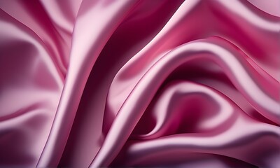 Obraz premium Draped pink silk background. Lilac fabric texture surface. Texture, background, pattern, template. 3D vector illustration