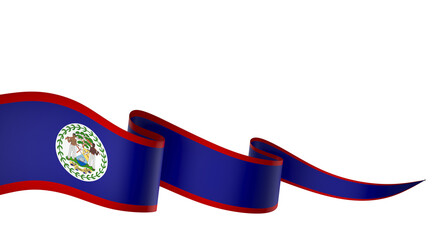 Belize flag element design national independence day banner ribbon png
