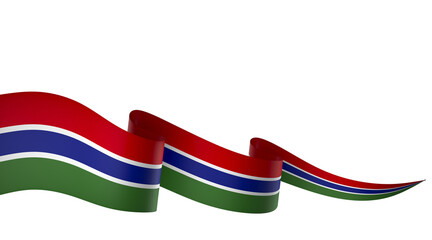 The Gambia flag element design national independence day banner ribbon png
