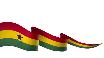Ghana flag element design national independence day banner ribbon png
