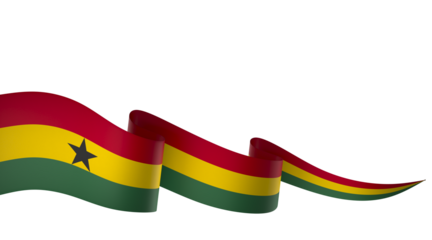 Ghana flag element design national independence day banner ribbon png
