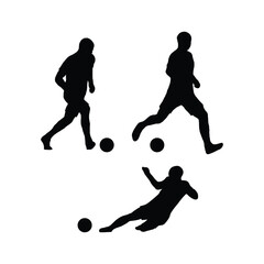 football soccer player silhouette vector © Kakung