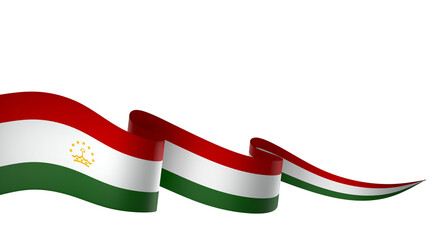 Tajikistan flag element design national independence day banner ribbon png
