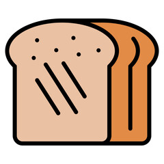 Bread Slice Icon Element For Design