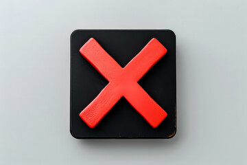 Obraz premium Black and red icon picture