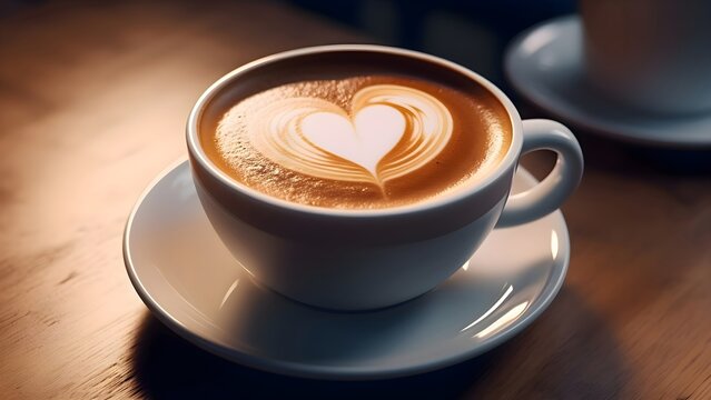 Cup of  coffee and love 