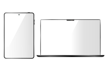 Laptop with slim frame MOCKUP 