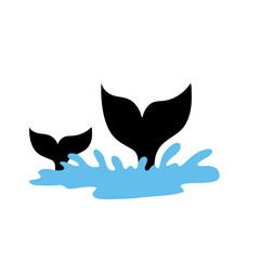 A tail of humpback whale