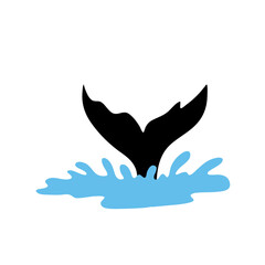 A tail of humpback whale