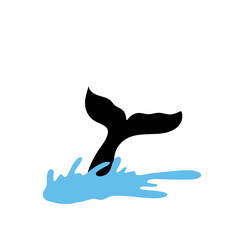 A tail of humpback whale