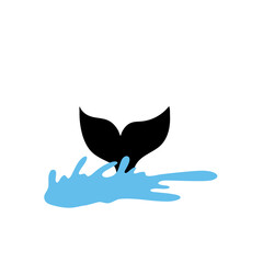 A tail of humpback whale