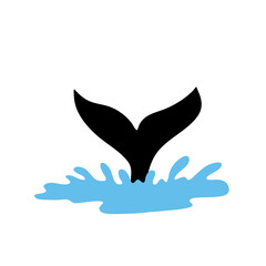 A tail of humpback whale