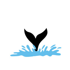 A tail of humpback whale