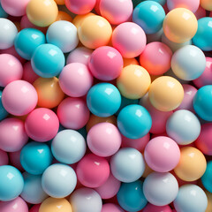 Fototapeta na wymiar balls in various pastel colors