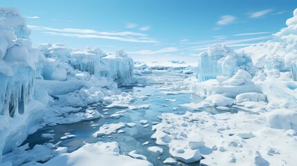 Stunning antarctic landscape wallpaper with cinematic lighting in high definition resolution