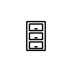 Cupboard Storage, Drawer Icon Simple Vector Perfect Illustration