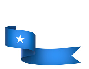 Somalia flag element design national independence day banner ribbon png
