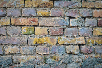 Mauer - Hintergrund - Backstein - Steine - Ziegel - Wall - Background - Brick - Stones - Decay - Wallpaper - Grunge - Damaged - Broken - Concrete - Facade - High quality photo 