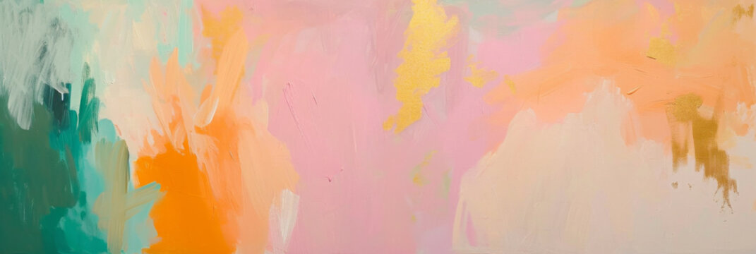 abstract of pastel color palette on  canvas, generative AI