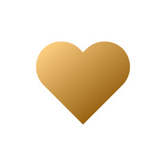 Simple golden heart png symbol