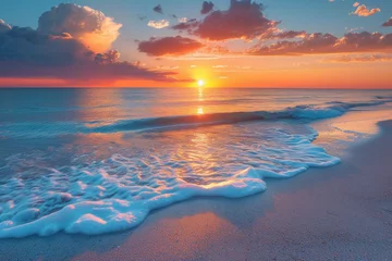 Foto op Aluminium Sunset over the beach © dustbin_designs