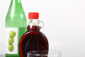 Bottle of maple syrup