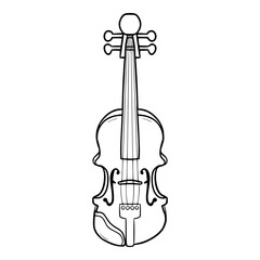Fototapeta premium violin illustration outline isolated vector