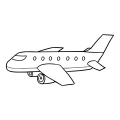 airplane illustration outline isolated vector